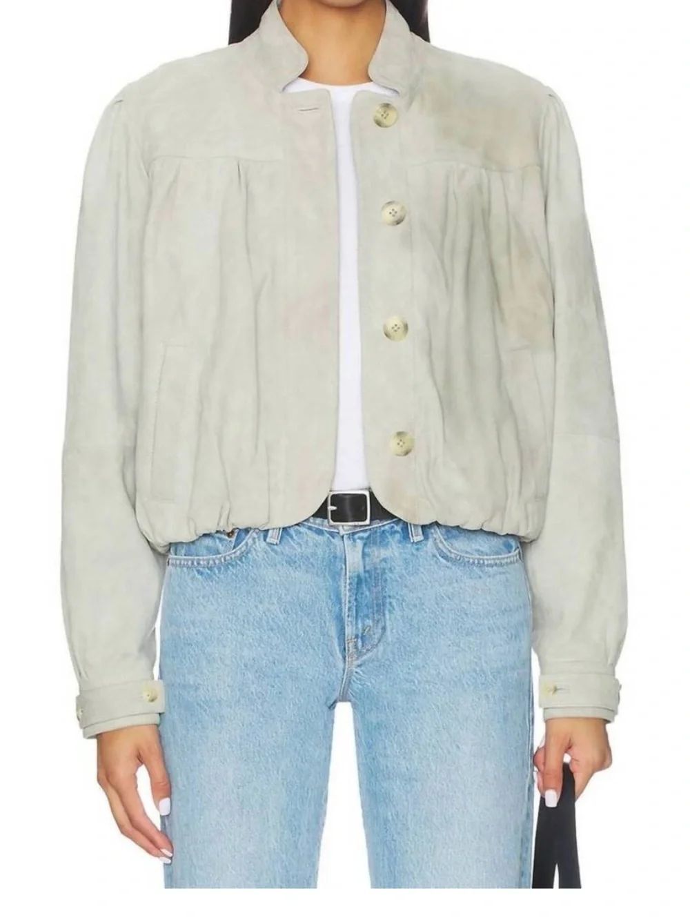NWT Free People x We The Free Nimbus Suede Jacket In northern droplet medium